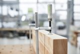 Festool 300mm Adjustable Clamps in action with workpiece secured for precision woodworking