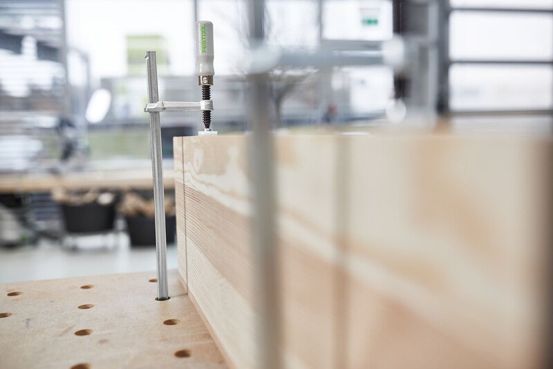 Festool 300mm Adjustable Clamps in use on Festool MFT system