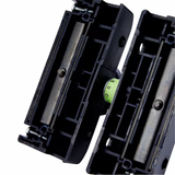 Festool OF 1400 router guide rail adapter in use on FS guide rail system