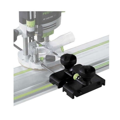 Festool OF 1400 router adapter for FS guide rail system, enhancing control and precision