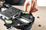 Festool Domino Trim Stop Attachment for precise mortise placement on narrow workpieces
