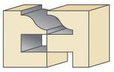 Two-piece rail and stile jointing router bit set creating professional results