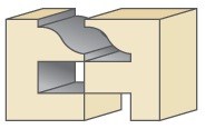 Two-piece rail and stile jointing router bit set creating professional results