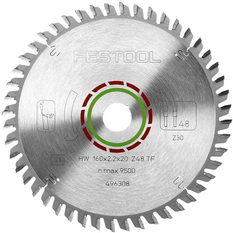 Festool 160mm Laminate Saw Blade for precise cuts on laminated floors and polymer materials. High-quality metal construction