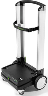 Festool SYS-ROLL Mobile Cart with 200mm wheels for easy movement on stairs and lockable front castors for steering control