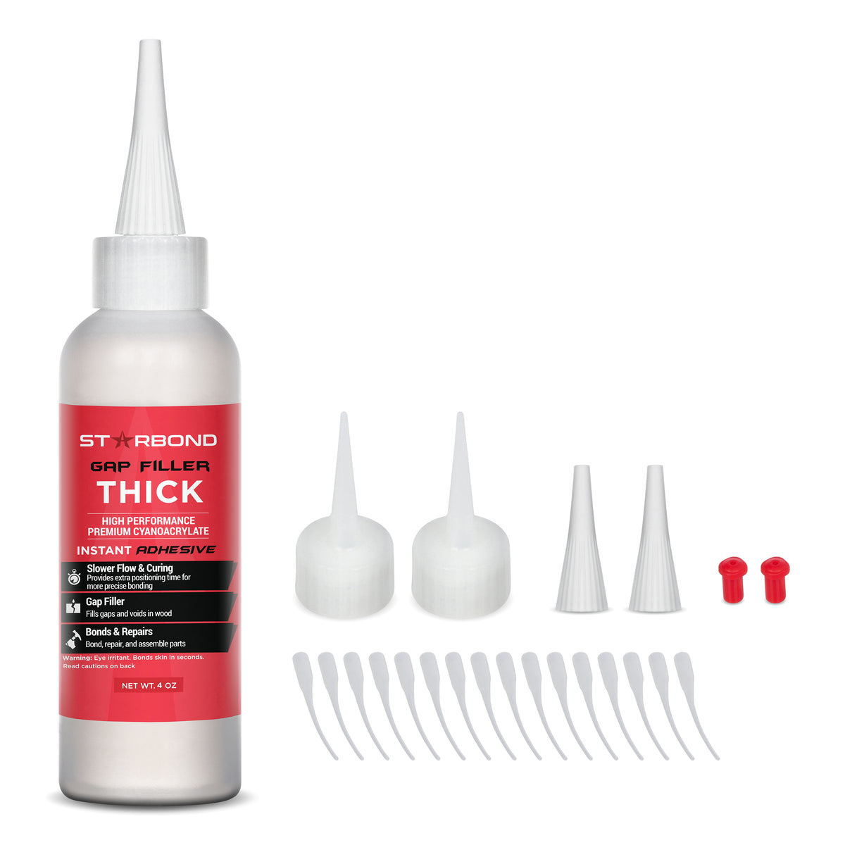 Starbond Gap Filler Thick CA Super Glue in 4oz size with supplies