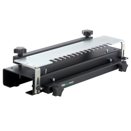 Trend Dovetail Jig 300mm for Plunge Routers showcasing precision woodworking tool for creating dovetail joints