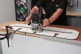 Trend 900mm Kitchen Worktop Router Jig in use on kitchen worktop