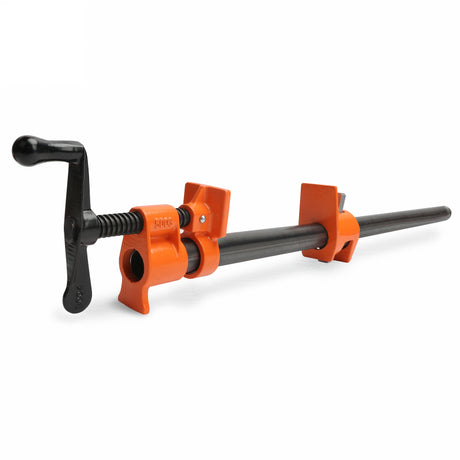 Pony Jorgensen Classic Clutched Pipe Clamp Fixture with 1500mm 3/4in Threaded Pipe on silver galvanized pipe