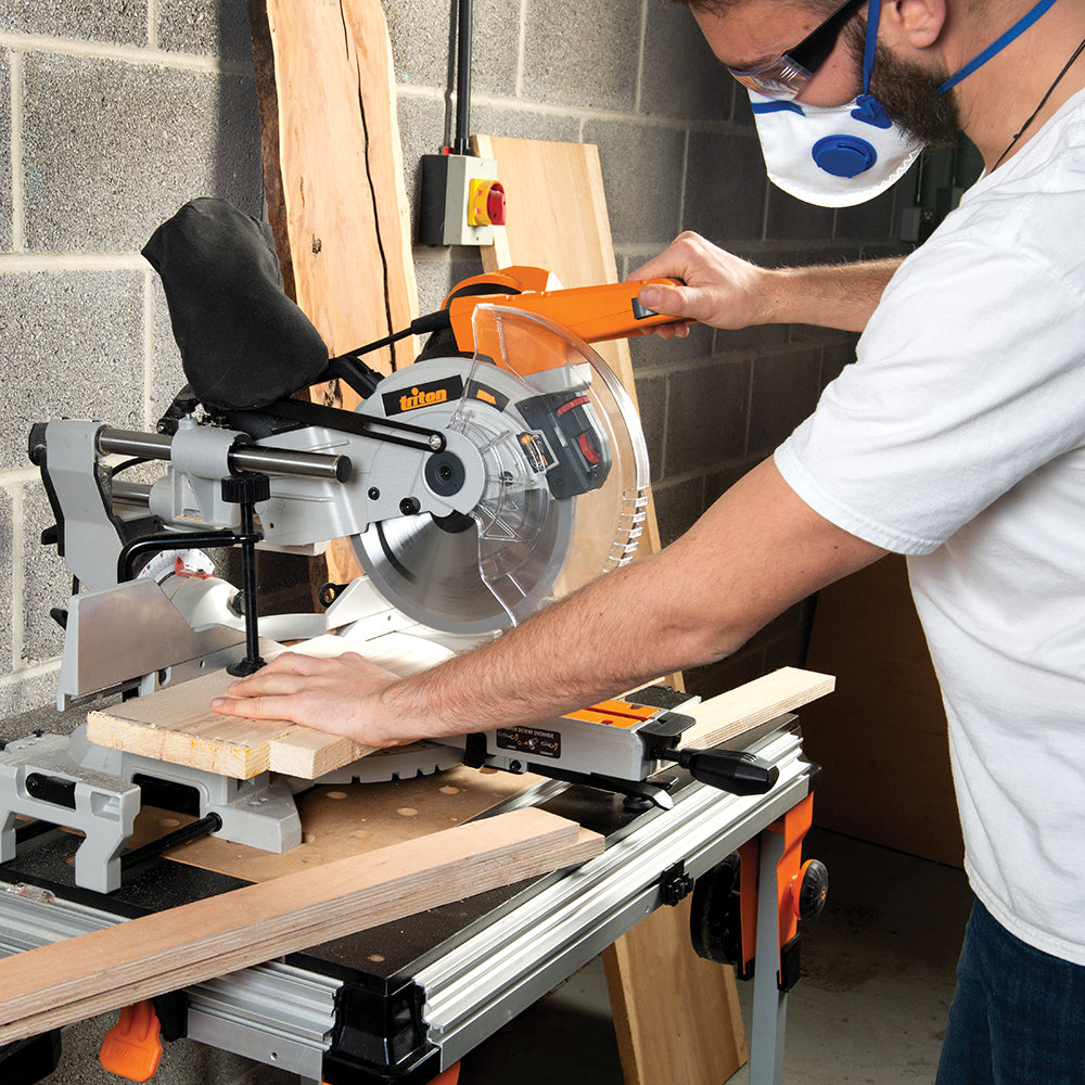 Triton TCMS255 1800W Sliding Compound Mitre Saw 254mm