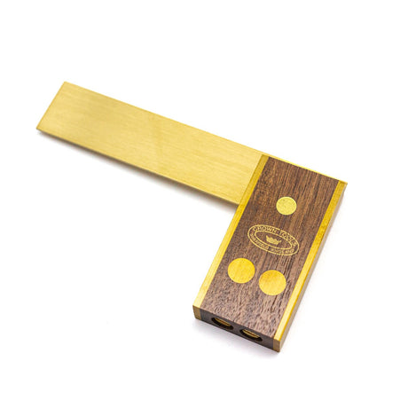 Adjustable Try Square with Rosewood handle and brass blade, marking up to 105mm