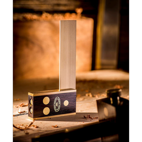 Crown Adjustable Try Square with Rosewood & Brass handle, ideal for woodworking precision