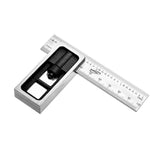 iGaging Double Square with Metric & Imperial blades, featuring cast-iron base and satin ground blades, adjustable handle position