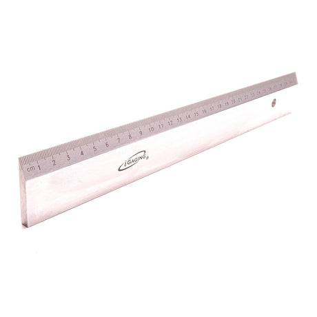 Precision hardened steel straight edge tool for woodworking, essential for accurate layouts and checking straightness