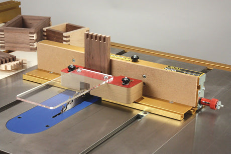 Incra IBOX box jointing jig showcasing innovative design for versatile box and finger joints