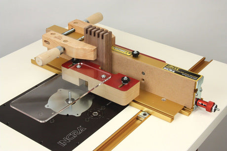 Incra IBOX box jointing jig showcasing innovative design for precise box and finger joints on table saws and router tables