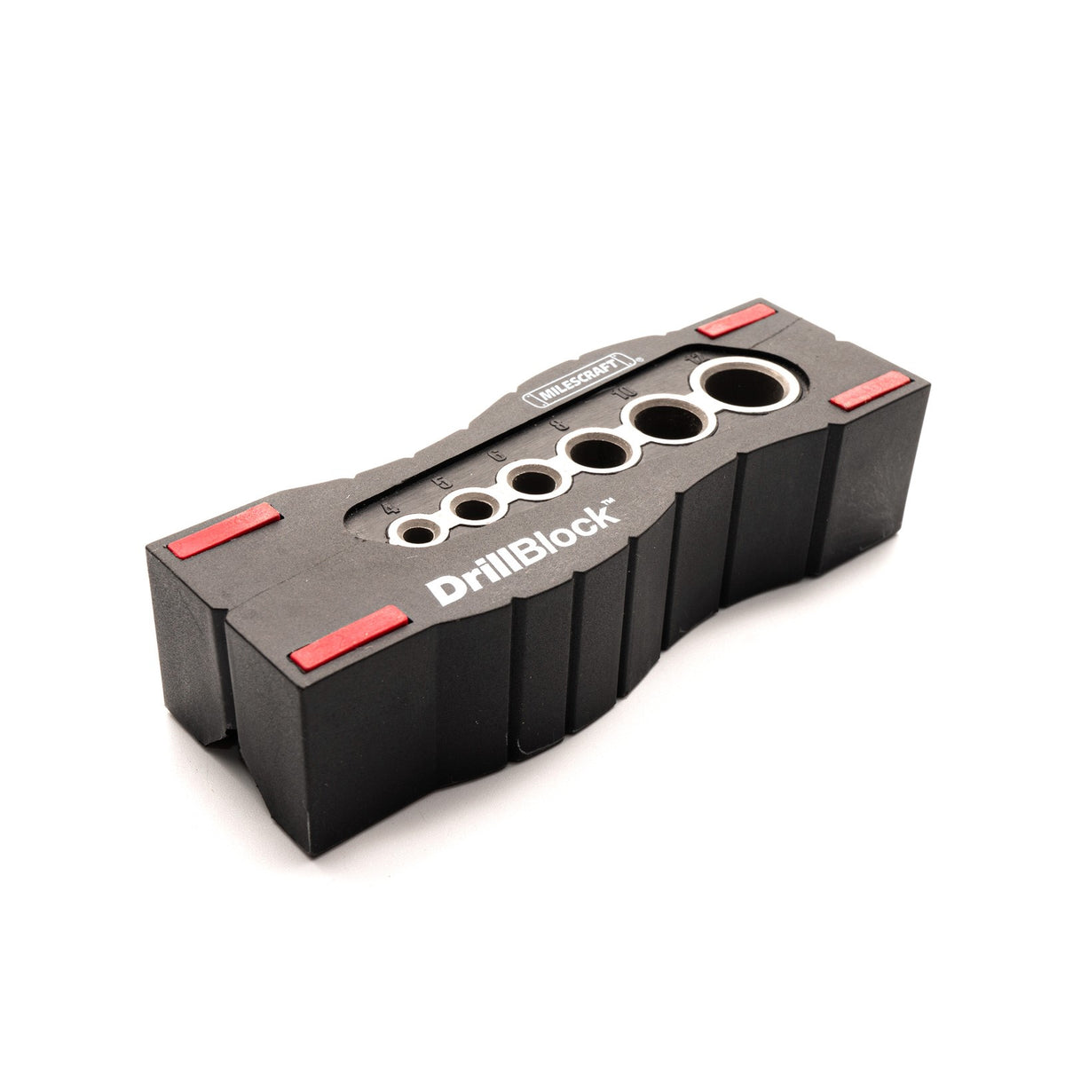 Portable Milescraft DrillBlock Metric Drill Guide for precise drilling angles
