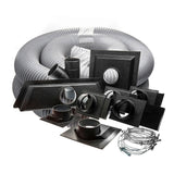 Sherwood 4in Dust Extraction Starter Kit with Connectors Hose Blast Gates Clamps, complete workshop extraction solution