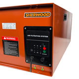 Sherwood 1000CFM Room Cleaner Air Purifier in workshop setting