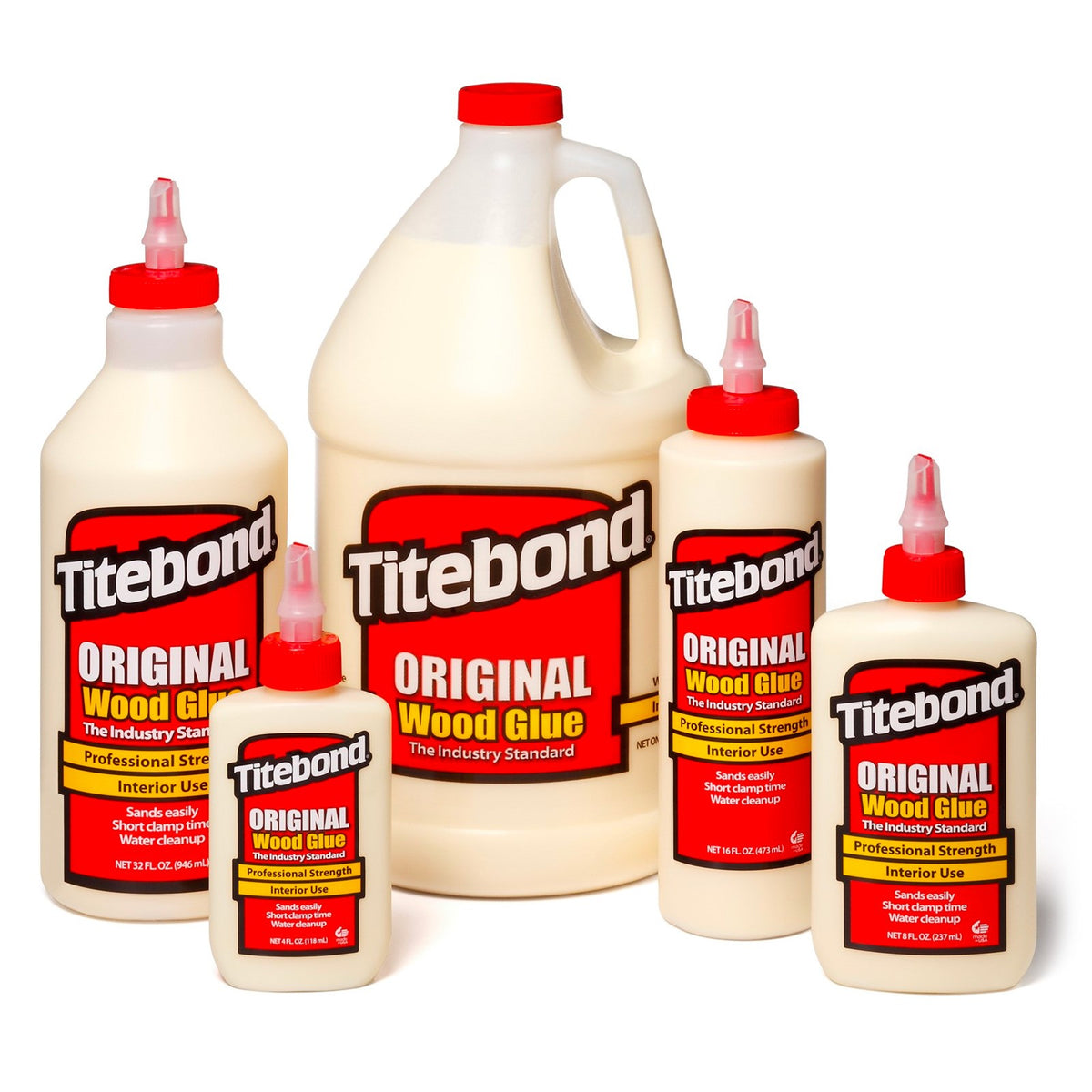 Titebond I Original Woodworking Glue PVA Yellow Aliphatic Resin in action with strong initial tack and fast setting properties