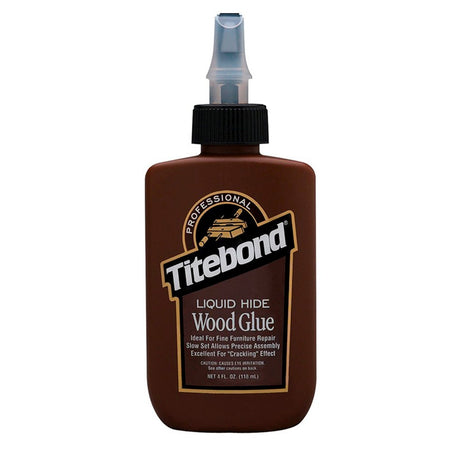 Titebond Liquid Hide Glue 237mL bottle, natural collagen adhesive for woodworking