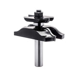 Torquata Back-Cutter Ogee Router Bit creating arched panel design for traditional raised panel doors