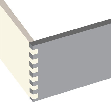 Baladonia 1/4in Box Joint Template for 12in Dovetail Jig - Detailed view of clean box joint woodworking template