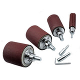 Set of 4 Sleeveless Drum Sanders 1in 2in 2.5in 3in 76mm Height, adaptable for various abrasive strips