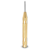 Automatic Centre Punch with 98mm long knurled brass handle and 25mm hardened steel point