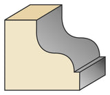 Torquata Classical Ogee Moulding Router Bit in action, showcasing its elegant and timeless profile