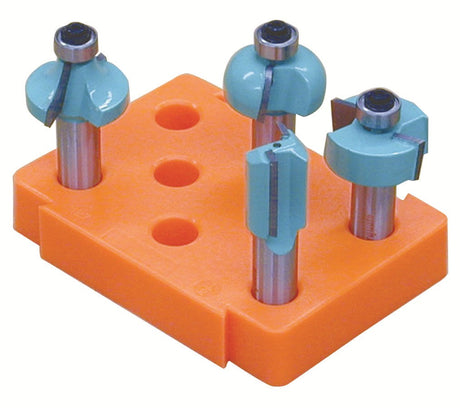 Torquata Router Bit Tidy Storage for 8x 1/2in Shanks - Organised storage solution for router bits