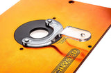 Sherwood Router Mounting Plate Aluminium on woodworking table