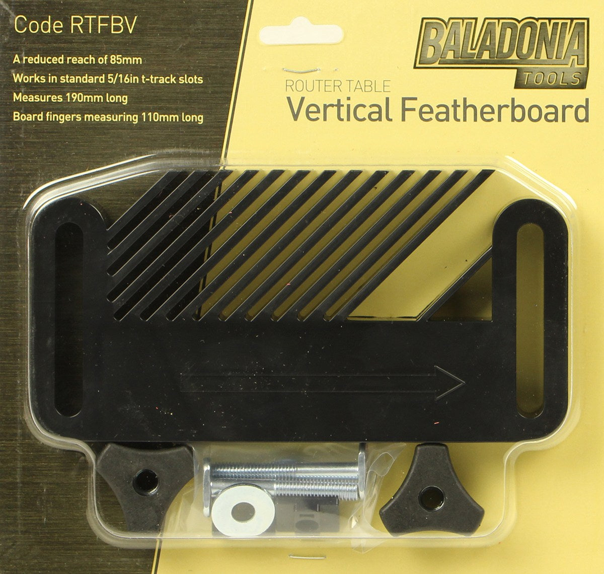 Sherwood Universal Vertical Featherboard in action on a woodworking table