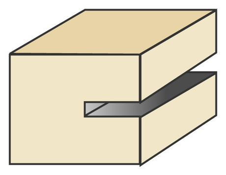 Torquata 3.2mm Slot Cutter Router Bit Blades on timber, creating grooves and rebates