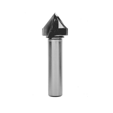 Torquata Chamfer V-Groove Router Bits 1/2in Shank in action crafting precise grooves