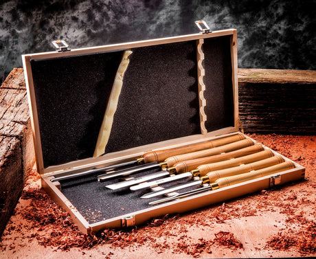 Baladonia Wood Turning Beginners Tool Set of 6, high-speed-steel chisels for Australian woodworking enthusiasts