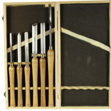 Baladonia Wood Turning Beginners Tool Set of 6 chisel blades with high-speed-steel material