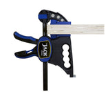 Fastcap Jack Of All Trades Reversible Trigger Clamp and Jack Lifter in action at woodworking site