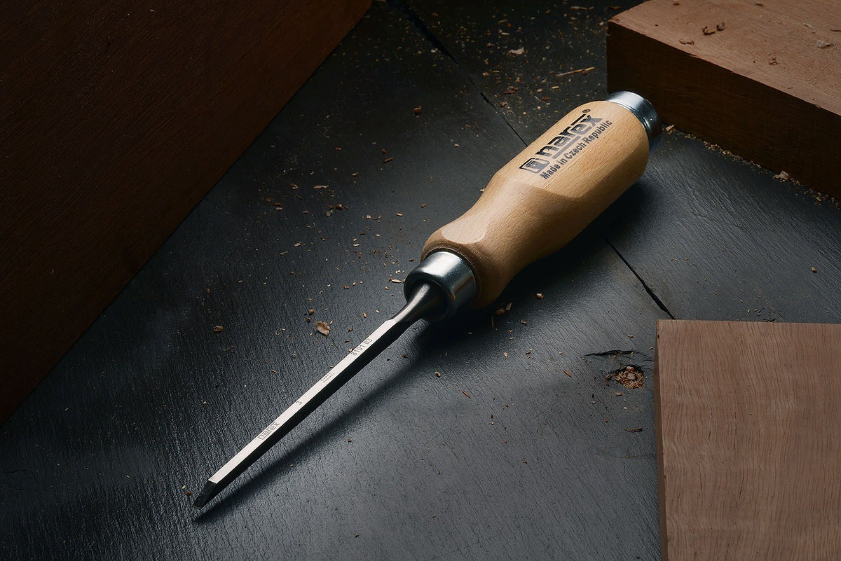 Narex Bevel Edge Cabinet Chisels with Hooped Ash Handles in Australian woodworking tools store