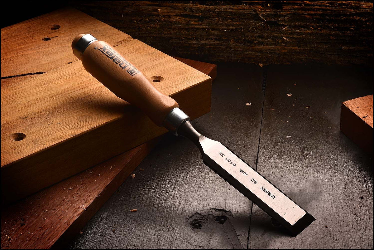 Narex Bevel Edge Cabinet Chisels Hooped Ash Handles in Australian woodworking tools store