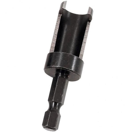 Milescraft 3-Piece Plug Cutter Set showcasing different sizes, perfect for creating tapered wood plugs