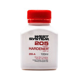 West System 205 Epoxy Resin Fast Hardener in use with woodworking tools