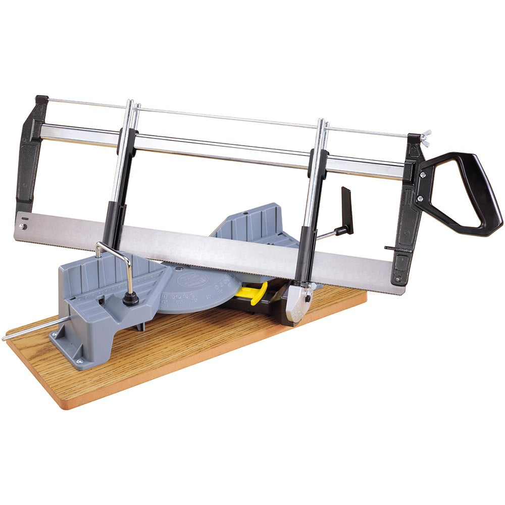 Baladonia Compound Hand Mitre Saw with 18TPI Japanese tooth blades, adjustable angles for precise cuts