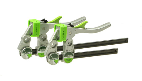 Torquata Set of 4 Quick Release Cam Lever Clamps in action with 150mm capacity