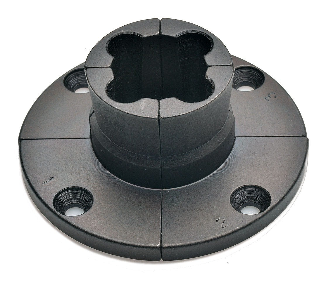 Torquata SuperGrip Jaws securely hold long workpieces on wood lathes with a deep dovetail design