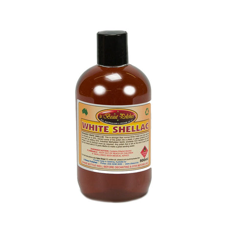 U Beaut White Shellac Polish Wood Finish and Sealer 500ml - Dewaxed white shellac for bright, wax-free wood finish