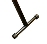 Sherwood Heavy-Duty Roller Support Stand side view showing sturdy steel construction