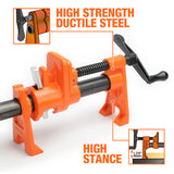 Pony Jorgensen 3/4in Pro Pipe Clamp Fixture mounted on 2100mm pipe