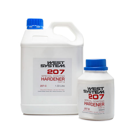 West System 207 Epoxy Resin Hardener for clear finish and UV protection