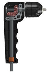 Milescraft Drill 90 Plus Right-Angle Attachment with Keyless Chuck in use